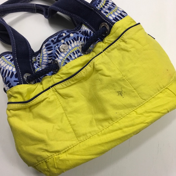 Vera Bradley | Blue Yellow Purse - Picture 5 of 7